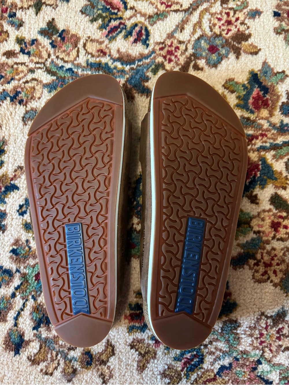Birkenstock Brown Suede Arizona Two-Strap Sandals - Picture 3 of 5